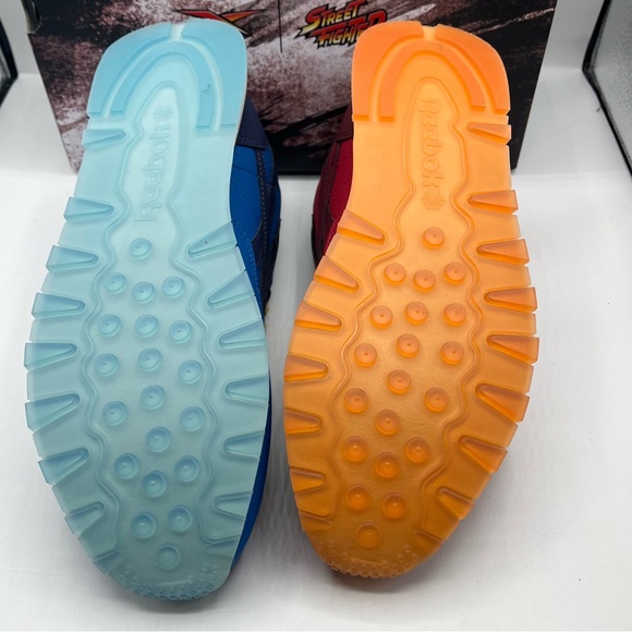 Reebok x Street Fighter Classic Leather Shoes Red Blue GY0075 Mens Size 11.5 NIB - Picture 12 of 15